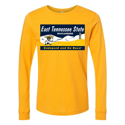 ETSU Running Bucky Dew Long Sleeve Tee - East Tennessee State University - Walk-On Apparel