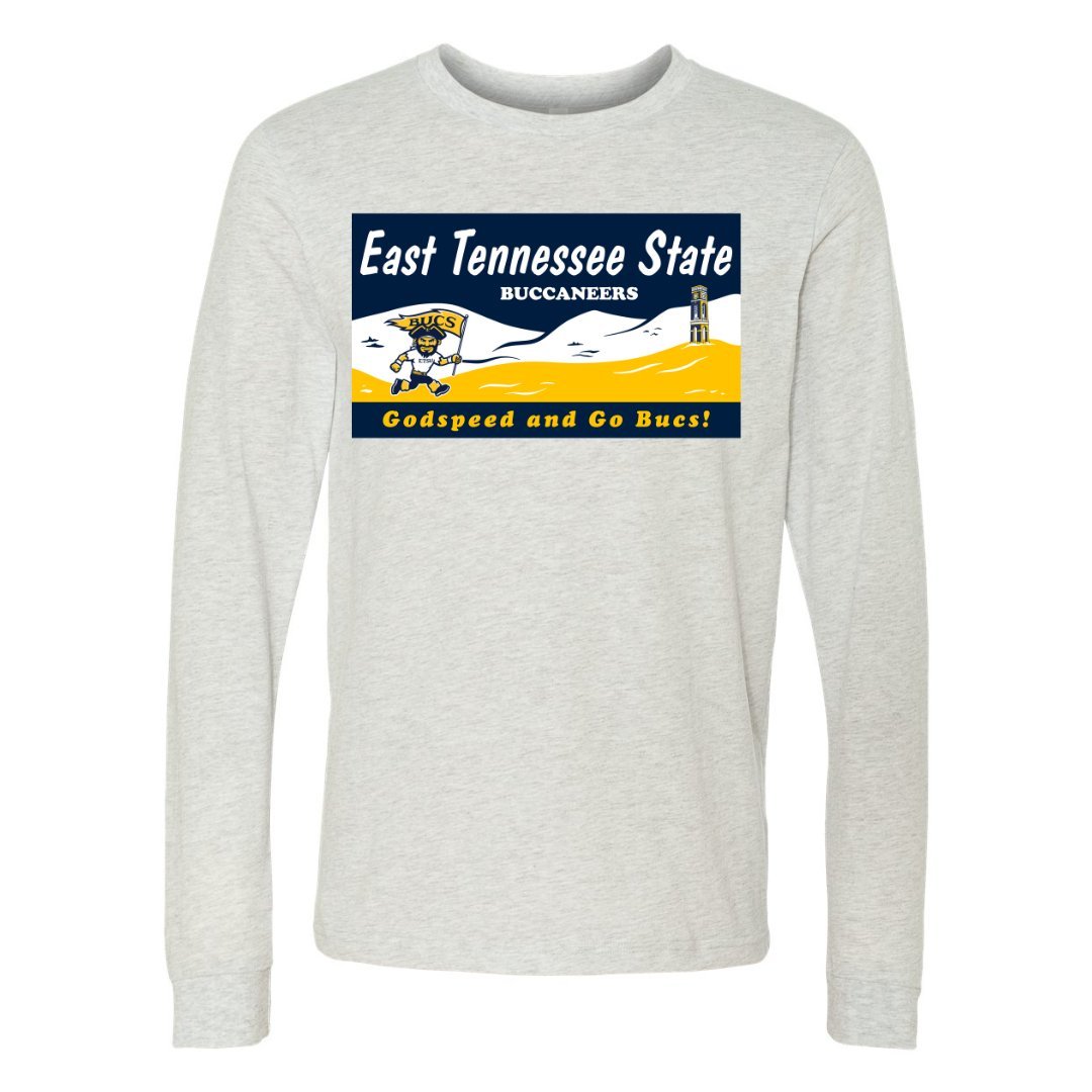 ETSU Running Bucky Dew Long Sleeve Tee - East Tennessee State University - Walk-On Apparel