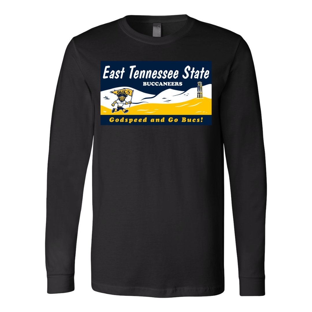 ETSU Running Bucky Dew Long Sleeve Tee - East Tennessee State University - Walk-On Apparel