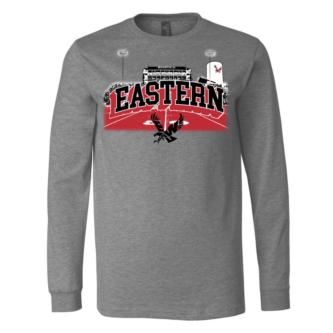 EWU Roos Field Block Long Sleeve Tee - Eastern Washington University - Walk-On Apparel