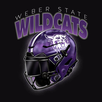 Weber State 90's Helmet Long Sleeve Tee - Weber State - Walk-On Apparel