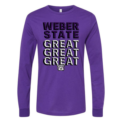 Weber State Great, Great, Great Long Sleeve Tee - Weber State - Walk-On Apparel