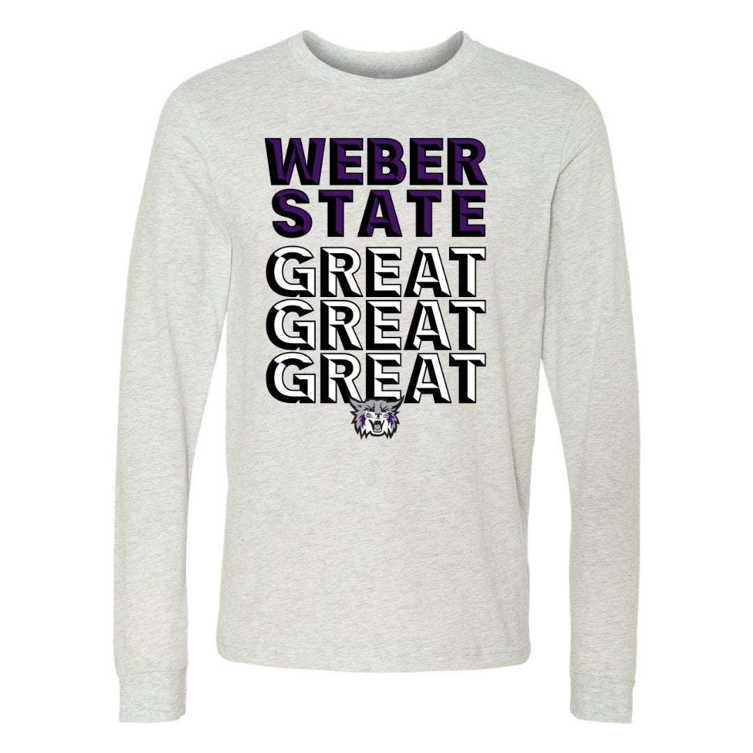 Weber State Great, Great, Great Long Sleeve Tee - Weber State - Walk-On Apparel