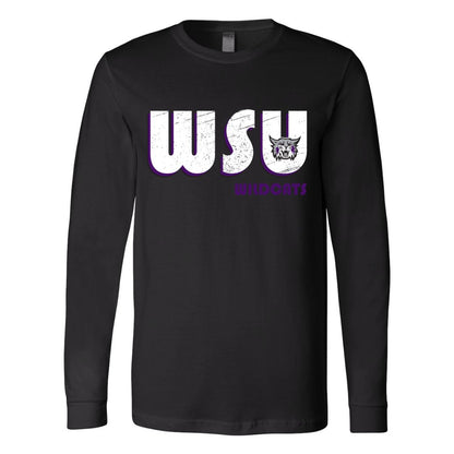 Weber State Weathered WSU Long Sleeve Tee - Weber State - Walk-On Apparel